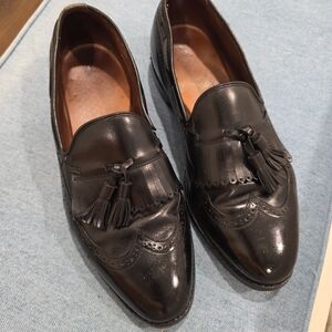 Allen EDMONDS Mansfield Classic Black Tassel Loafers Size 9.5 E